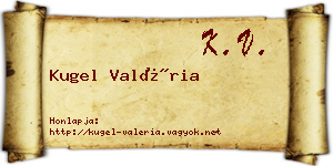 Kugel Valéria névjegykártya