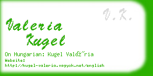 valeria kugel business card